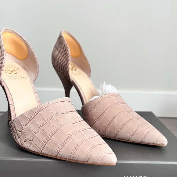 Croc embossed leather pump heels - Picture 4 of 8